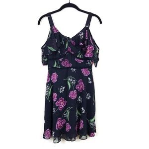 Shift Jaya Floral Cold Shoulder Fit n Flare Dress